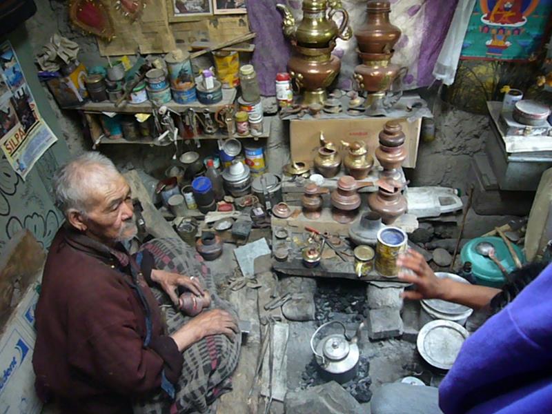A copper pot and spoon lab.